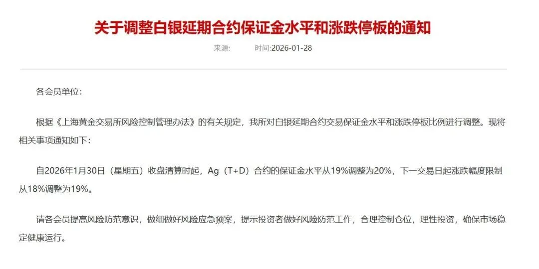 上期所、上金所双双发布通知